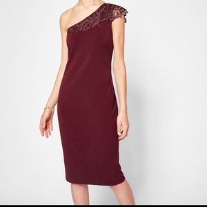 ted baker dress burgundy